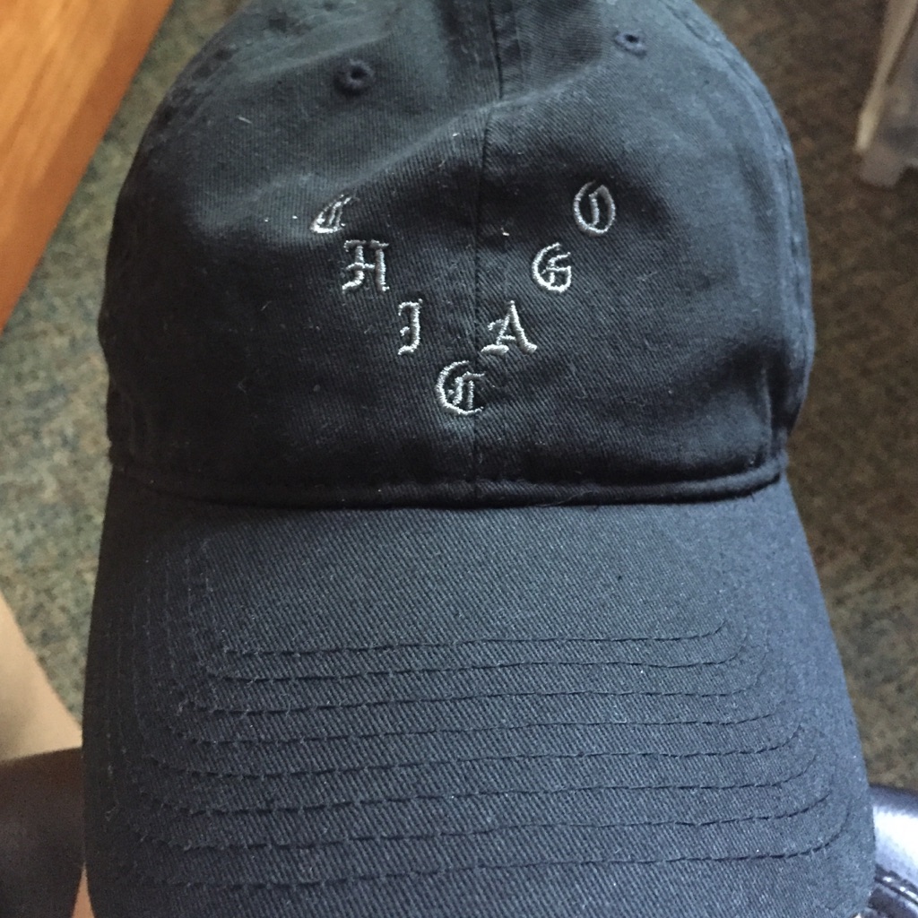 Yeezy Black Baseball Cap With White Embroidered Logo
